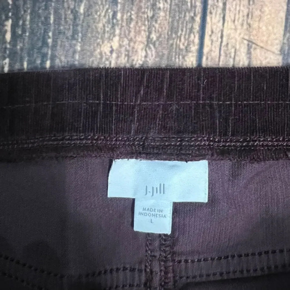 J. Jill Women's Corduroy Straight Pants Size Large Dark Purple Casual‎ - Picture 2 of 3